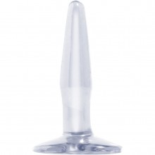 Анальная мини-пробка «Basix Rubber Works Mini Butt Plug», цвет прозрачный, PipeDream 426020, из материала TPR, коллекция Basix Rubber Worx, длина 10.8 см.