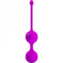 Вагинальные шарики на сцепке «Kegel Tighten Up II» из коллекции Pretty Love, цвет фиолетовый, BI-014491, из материала Силикон, длина 16.3 см.