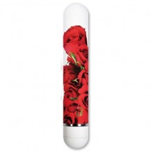 Вибратор «Bed of Roses» с цветочным принтом от голландской компании Toy Joy, цвет белый, TOY9826, из материала Пластик АБС, цвет Мульти, длина 20 см.