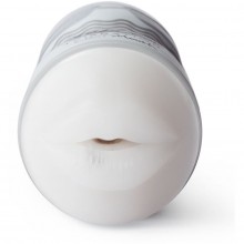 Мастурбатор-ротик с вибрацией «Vulcan Love Skin Masturbator Wet Mouth» от компании Topco Sales, цвет белый, TS1600151, из материала CyberSkin, длина 15 см.