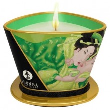 Ароматизированная массажная свеча «Exotic Green Tea», объем 170 мл, Shunga DEL3100004476, из материала Масло, 170 мл.