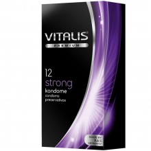 Презервативы Vitalis Premium «Strong» - сверхпрочные, упаковка 12 шт, 265, из материала Латекс, длина 18 см.