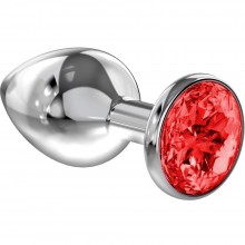 Анальный страз «Diamond Red Sparkle Large» от компании Lola Toys, цвет серебристый, 4010-06Lola, бренд Lola Games, из материала Металл, длина 8 см.