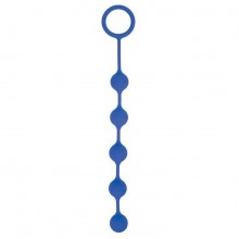 Цепочка анальная на силиконовой сцепке от компании Sweet Toys, цвет синий, st-40180-2, длина 23 см.