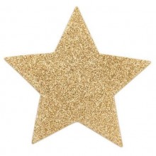 Украшение на грудь в форме звезды «Flash Star» от компании Bijoux Indiscrets, цвет золотой, размер OS, 0135, из материала ПВХ, One Size (Р 42-48)