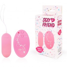 Виброяйцо с дистанционным управлением от компании Sexy Friend, цвет розовый, sf-70196-6, из материала Пластик АБС, длина 7.9 см.