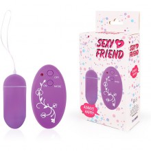 Виброяйцо с дистанционным управлением от компании Sexy Friend, цвет фиолетовый, sf-70196-5, из материала Пластик АБС, длина 7.9 см.