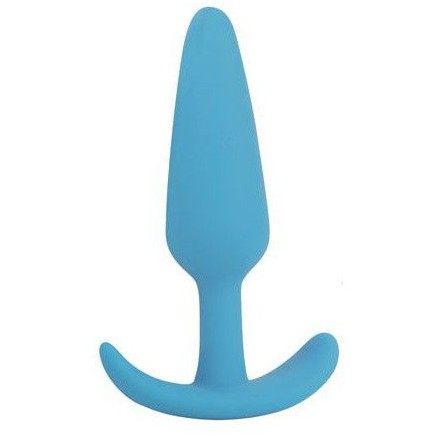 Классическая анальная втулка с удобным ограничителем от компании Sweet Toys, цвет голубой, st-40168-12, из материала Силикон, длина 9.5 см.