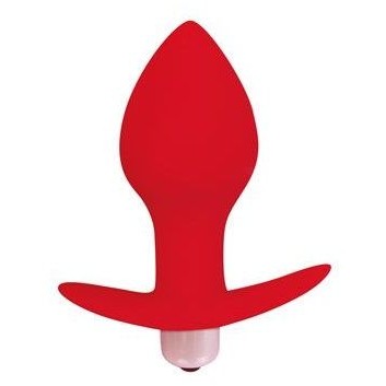 Втулка анальная с вибрацией от компании Sweet Toys, цвет красный, st-40169-3, из материала Силикон, длина 8 см.