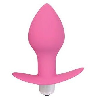 Втулка анальная с вибрацией от компании Sweet Toys, цвет розовый, st-40169-6, из материала Силикон, длина 8 см.