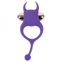 Эрекционное кольцо с клиторальной стимуляцией и хвостом от компании Sweet Toys, цвет фиолетовый, st-40166-5