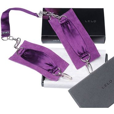 Шелковые наручники с цепочкой «Sutra» от шведской компании Lelo, цвет фиолетовый, размер OS, LEL1395, One Size (Р 42-48)