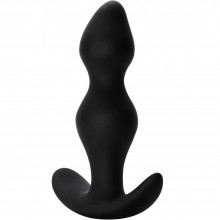 Эргономичная анальная пробка с гибким основанием «Fantasy Black» из коллекции Spice It Up от Lola Toys, цвет черный, 8006-01lola, из материала Силикон, длина 10.5 см.