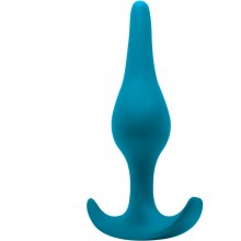 Небольшая анальная пробка с основанием для ношения «Smooth Aquamarine» из коллекции Spice It Up от Lola Toys, цвет голубой, 8008-03ola, из материала Силикон, коллекция Spice It Up by Lola, длина 10.5 см.