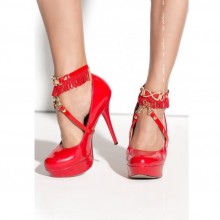 Украшение на ногу на ремешках «Queen of hearts Arabesque» от польского бренда Me Seduce, цвет красный, размер OS, 05305, One Size (Р 42-48)