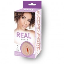 Большой ультра-реалистик мастурбатор «Woman - Мулатка» от компании Woman, цвет телесный, RW72101, бренд Real, из материала TPE, длина 14.5 см.
