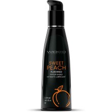 Лубрикант со вкусом спелого персика «Wicked Aqua Sweet Peach», объем 120 мл, 90384, цвет Прозрачный, 120 мл.