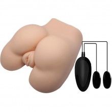 Мастурбатор вагина и анус с вибрацией «Crazy Bull Vagina and Anal» от компании Baile, цвет телесный, BM-009173Z-1, из материала TPR, длина 18.5 см.