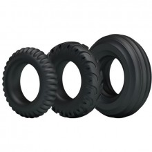 Набор эрекционных колец «Ring» от компании Baile, цвет черный, BI-0210179, диаметр 4.3 см.