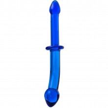 Гладкий анальный фаллос от компании Sexus Glass, цвет синий, 912098, из материала Стекло, длина 25 см.