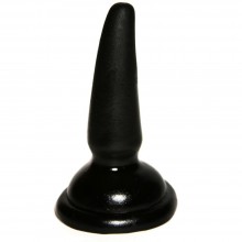 Конусообразная пробка на круглом основании от компании Джага-Джага, цвет черный, 650-02 BU SB, из материала ПВХ, длина 11 см.