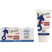 Стимулирующий крем для мужчин «V-Active» от компании Hot Products, объем 50 мл, 44535, из материала Водная основа, цвет Прозрачный, 50 мл.