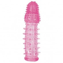 Стимулирующая насадка с шишечками и шипами от компании ToyFa, цвет розовый, 888005-3, из материала TPE, длина 13.5 см.
