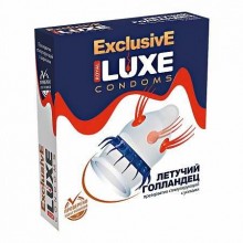 Презерватив с стимулирующими усиками от Luxe - Exclusive «Летучий Голландец», упаковка 1 шт, из материала Латекс, длина 18 см.