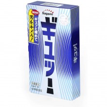 Презервативы «6 FIT V» с волнообразной текстурой от компании Sagami, упаковка - 12 шт., из материала Латекс, длина 19 см.