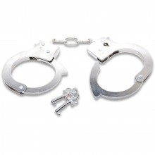Наручники с ключами «Official Handcuffs» из коллекции Fetish Fantasy Series от PipeDream, цвет серебристый, размер OS, PD3805-00, из материала Металл, One Size (Р 42-48)