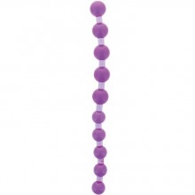 Гелевая анальная цепочка «Jumbu Jelly Thai Beads Carded Lavender» от компании Tonga, цвет фиолетовый, 110505, из материала ПВХ, длина 31.8 см.