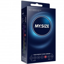 Классические латексные презервативы «My.Size», размер 60, упаковка 10 шт., цвет Прозрачный, длина 19.3 см.