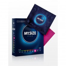 Классические латексные презервативы «My.Size», размер 64, упаковка 3 шт., бренд R&S Consumer Goods GmbH, длина 22.3 см.