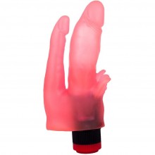 Двойной анально-вагинальный вибратор с лепестками от компании Биоклон, цвет розовый, 224900, из материала ПВХ, длина 17 см.