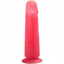Гелевый фаллоимитатор на подошве-присоске от компании Биоклон, цвет розовый, 211100, бренд LoveToy А-Полимер, длина 17.5 см.