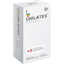 Разноцветные ароматизированные презервативы «Unilatex Multifruit», упаковка 12 шт. + 3 шт. в подарок, из материала Латекс, цвет Мульти, длина 19 см.
