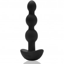 Анальная виброелочка «Triplet Anal Beads Black» премиум класса от компании B-Vibe, цвет черный, BV-005-BLK, из материала Силикон, длина 12 см.