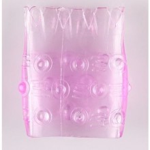 Сквозная насадка «Ананасик» для дополнительной стимуляции от компании White Label, цвет розовый, 47201-MM, из материала ПВХ, диаметр 3.5 см.