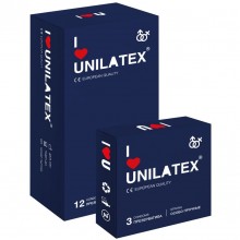 Ультрапрочные презервативы Unilatex «Extra Strong», упаковка 12 шт. и 3 шт. в подарок, цвет Телесный, длина 19 см.