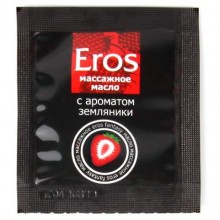 Массажное масло с ароматом земляники «Eros Fantasy», 4 мл, Биоритм LB-13018t, цвет Черный, 4 мл.