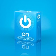 Классические презервативы «ON Natural feeling», упаковка 3 шт., бренд R&S Consumer Goods GmbH, из материала Латекс, длина 18.5 см.