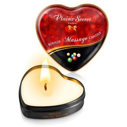 Массажная свеча с ароматом бубль-гума «Bougie Massage Candle» от компании Plaisir Secret, объем 35 мл, 826063, 35 мл.