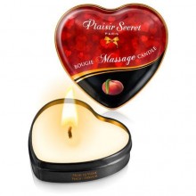 Массажная свеча с ароматом персика Bougie Massage Candle - 35 мл., бренд Plaisirs Secrets, из материала Масляная основа, 35 мл.