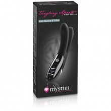 Двойной вагинальный электростимулятор «Tingling Apart», цвет черный, Mystim 46877, бренд Mystim GmbH, длина 25 см.