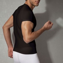 Классическая мужская футболка с коротким рукавом от компании Doreanse, цвет черный, размер M, DOR2535-BLK-M, из материала Хлопок