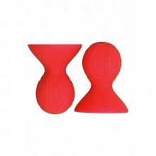 Вакуумный стимулятор для груди из коллекции Ouch от Shots Media, цвет красный, SH-OU241RED, длина 7 см.