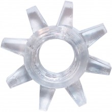 Эрекционное кольцо «Cogweel White» с шипами для дополнительной стимуляции из коллекции Lola Rings, цвет прозрачный, 0114-90Lola, из материала TPR, длина 4.5 см.