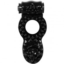 Эрекционное кольцо «Ringer Black» с дополнительной стимуляцией из коллекции Lola Rings, цвет черный, 0114-72Lola, бренд Lola Games, из материала TPR, длина 7 см., со скидкой