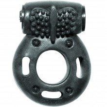 Эрекционное кольцо с вибрацией« Axle-Pin Black» из коллекции Lola Rings, цвет прозрачный, 0114-82Lola, из материала TPR, цвет Черный, длина 4.5 см.