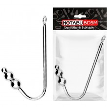 Анальный металлический крюк от компании NoTabu, цвет серебристый, ntu-80430, длина 25 см.